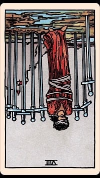 Eight of swords (reversed) | tarot card