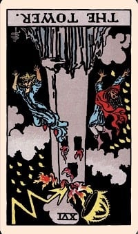 The tower (reversed) | tarot card