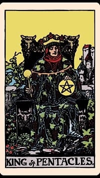 King of pentacles (upright) | tarot card