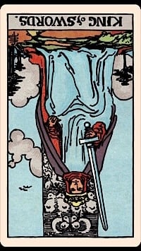 King of swords (reversed) | tarot card