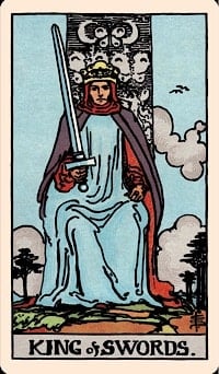 King of swords (upright) | tarot card