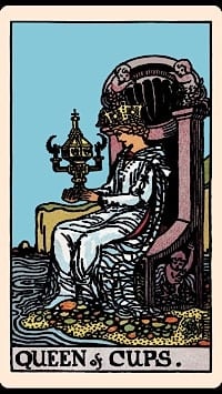 Queen of cups (upright) | tarot card