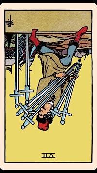 Seven of swords (reversed) | tarot card