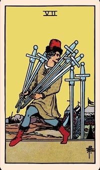 Seven of swords (upright) | tarot card of the day