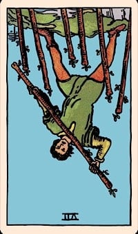 Seven of wands (reversed) | tarot card
