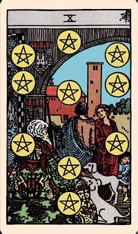 Ten of pentacles (upright) | tarot card