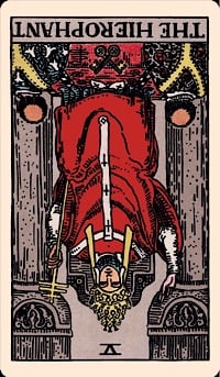 The hierophant (reversed) | tarot card