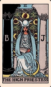 The high priestess (upright) | tarot card