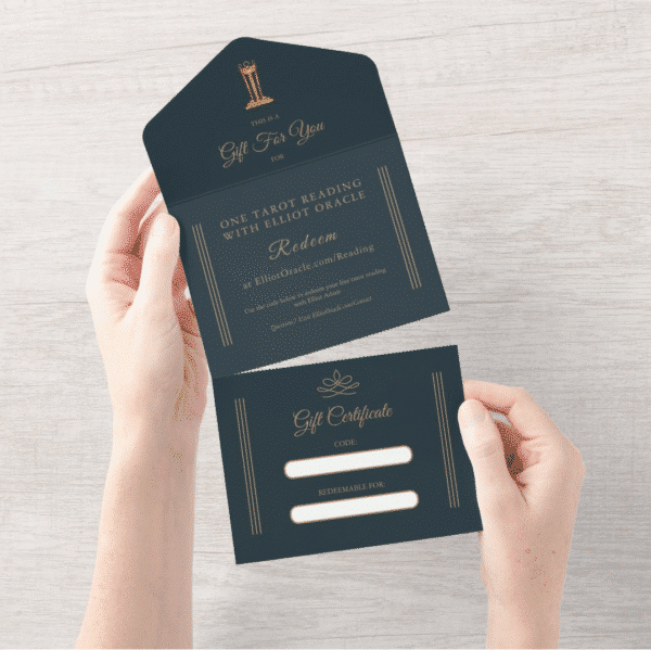 Gift card for a tarot reading with elliot (physical) | elliot oracle
